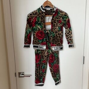 D&G Kids Matching Set - Red and Leopard Print